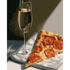 Champagne & pizza - Diamond Painting