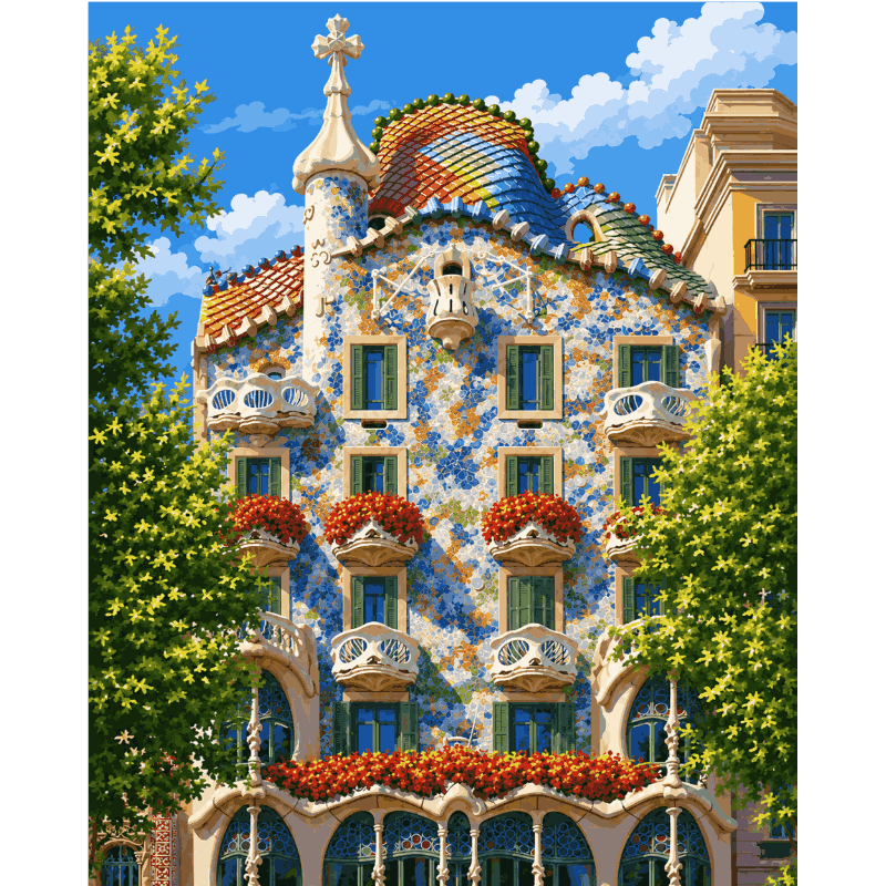 Barcelona kleuren - Diamond Painting