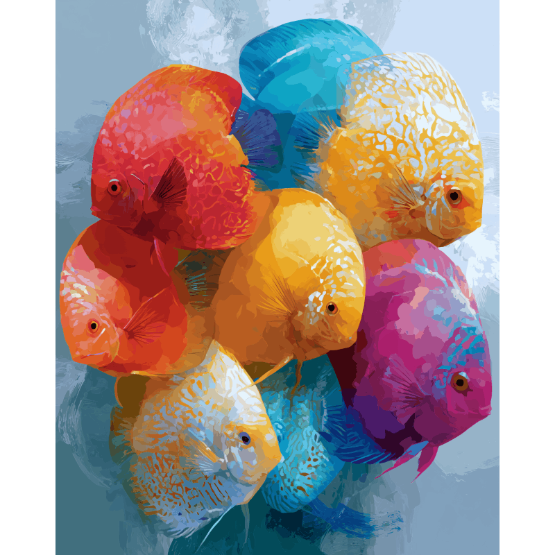 Levendig cluster - Diamond Painting