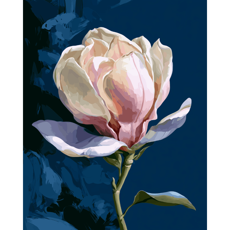 Magnolia bij nacht - Diamond Painting