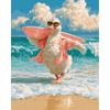 Surfende eend - Diamond Painting