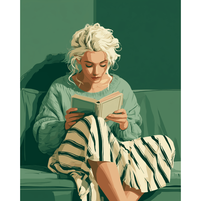 Verdwaald in een boek - Diamond Painting