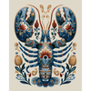 Scandinavische folk kreeft - Diamond Painting