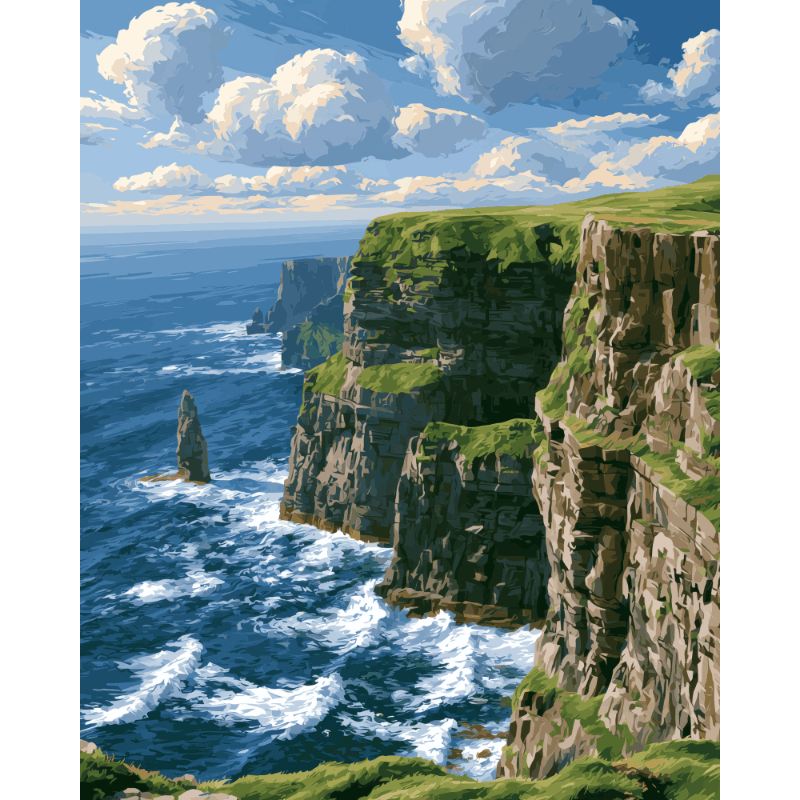 Ierse kliffen - Diamond Painting