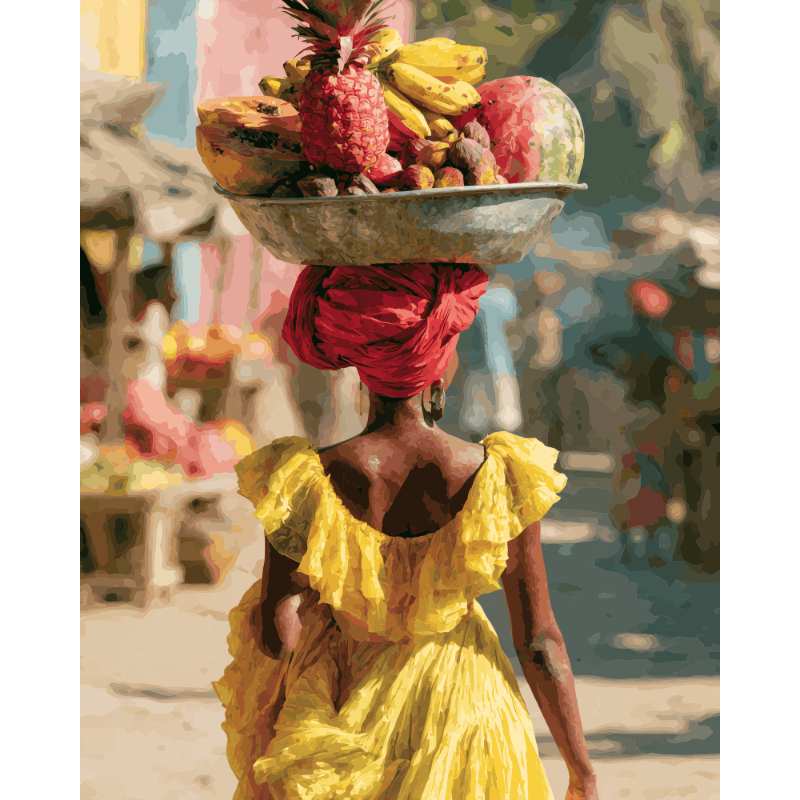 Caribische markt - Diamond Painting