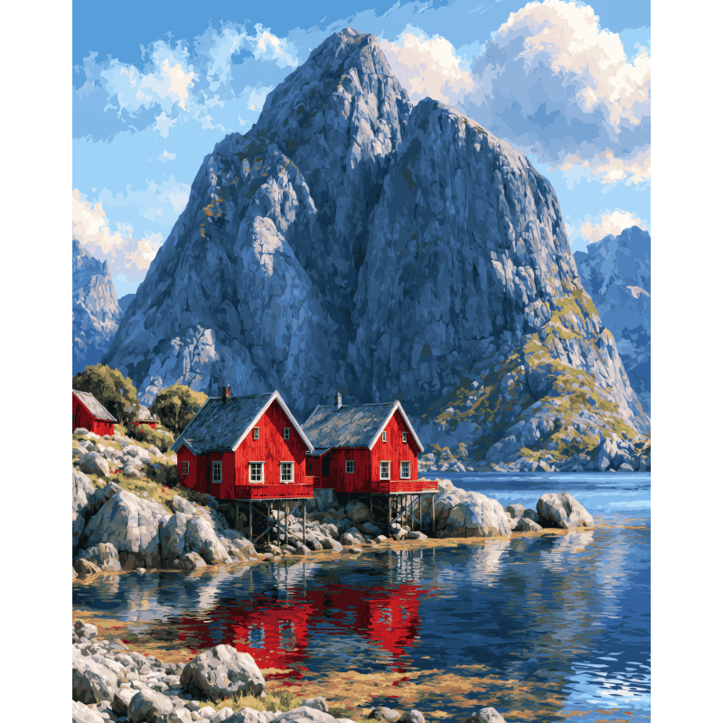 Fjord retraite - Diamond Painting