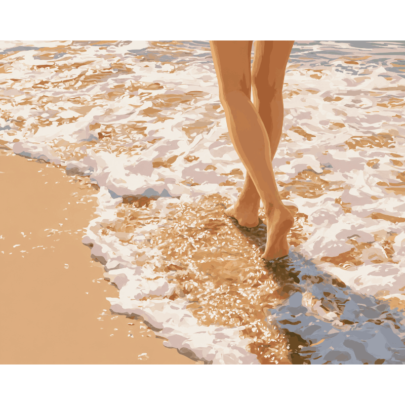 Blote voeten geluk - Diamond Painting