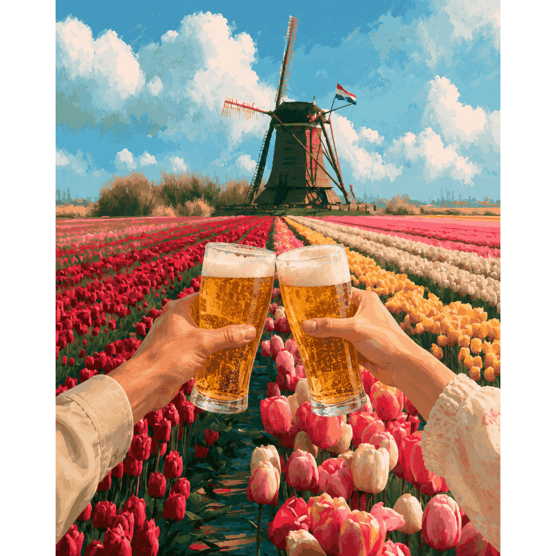 Reis naar Nederland - Diamond Painting