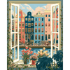 Raam op Amsterdam - Diamond Painting