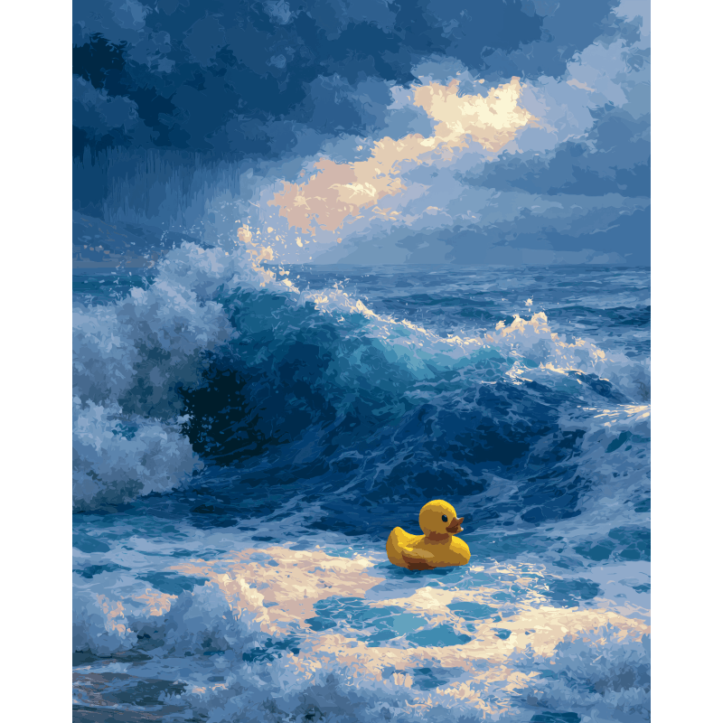 Dramatische ontsnapping - Diamond Painting
