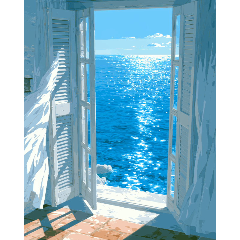 Open raam - Diamond Painting