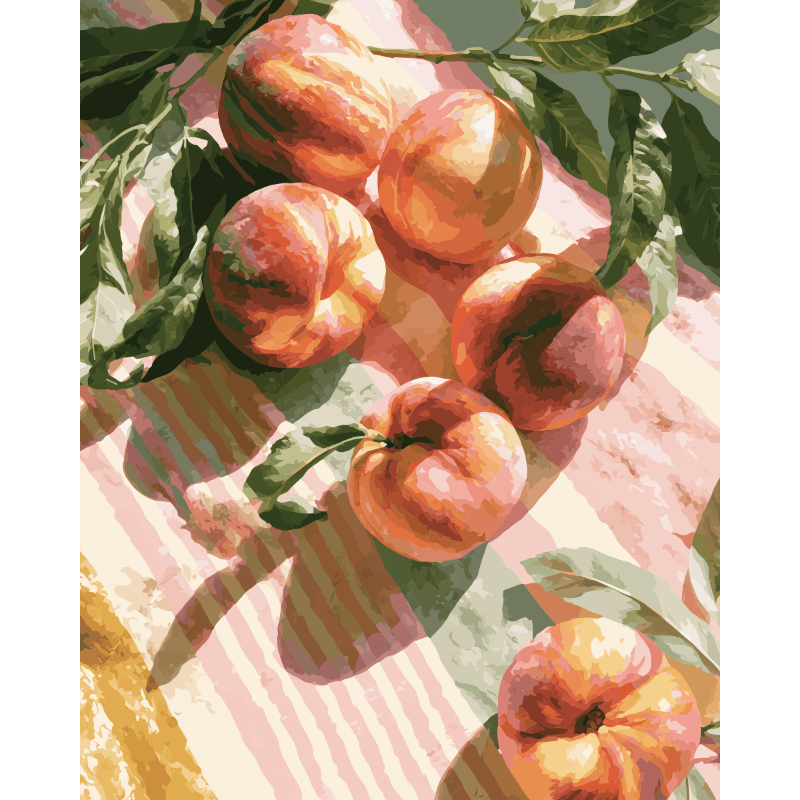 Zonnige perziken - Diamond Painting