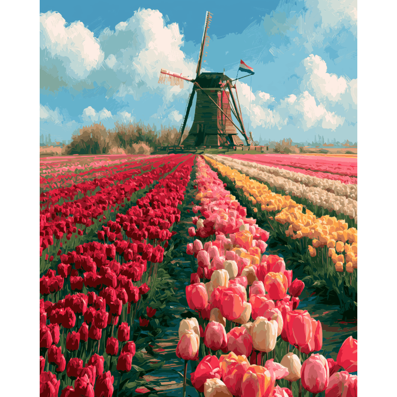 Nederlands landschap - Diamond Painting