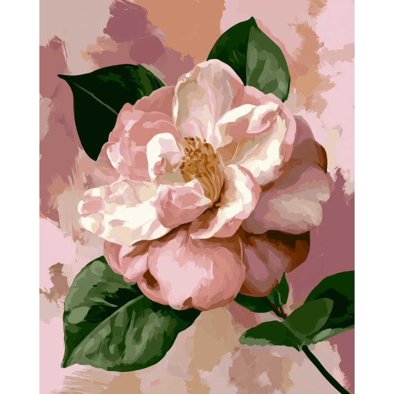 Zachte camelia - Diamond Painting