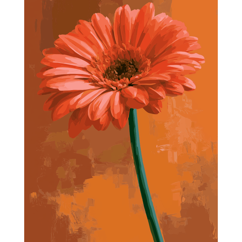 Zonsondergang gerbera - Diamond Painting