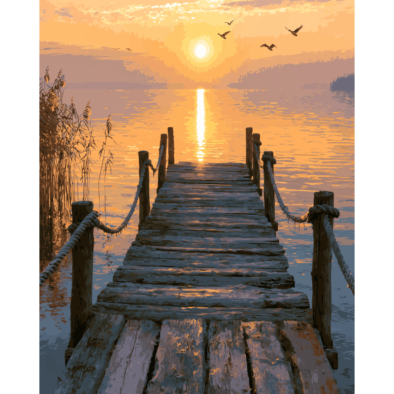 Houten steigers - Diamond Painting