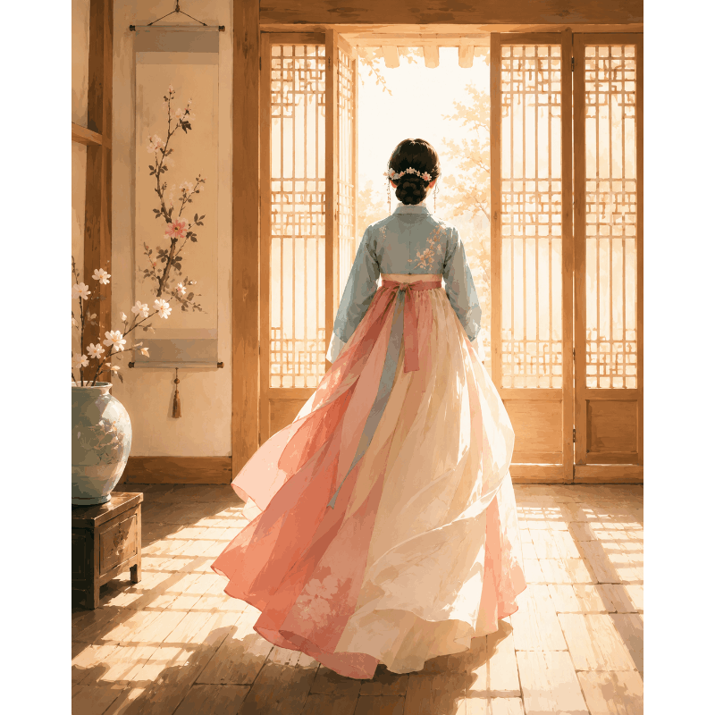 Ochtend Hanbok - Diamond Painting