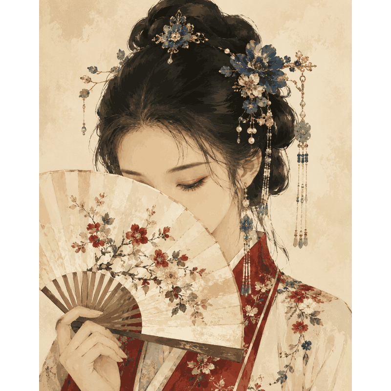 De verborgen glimlach - Diamond Painting