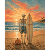 Strand skelet - Diamond Painting