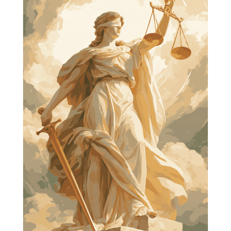 Vrouwe Justitia - Diamond Painting