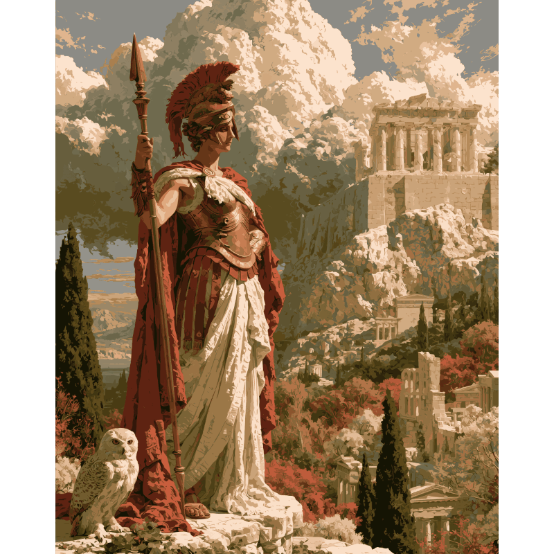 Krijger Athena - Diamond Painting