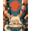 Middernacht ramen - Diamond Painting
