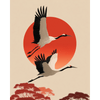 Twee kraanvogels - Diamond Painting