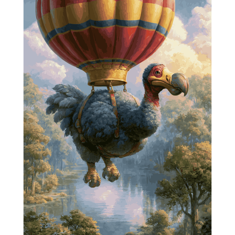 Dodo vogel ontdekkingsreiziger - Diamond Painting