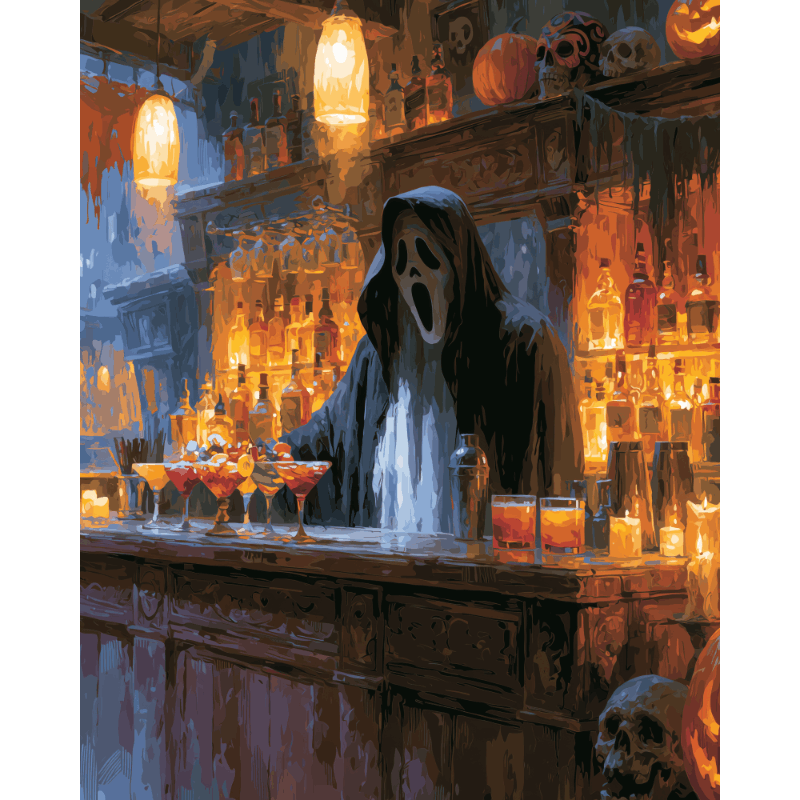 Spookachtig happy hour - Diamond Painting
