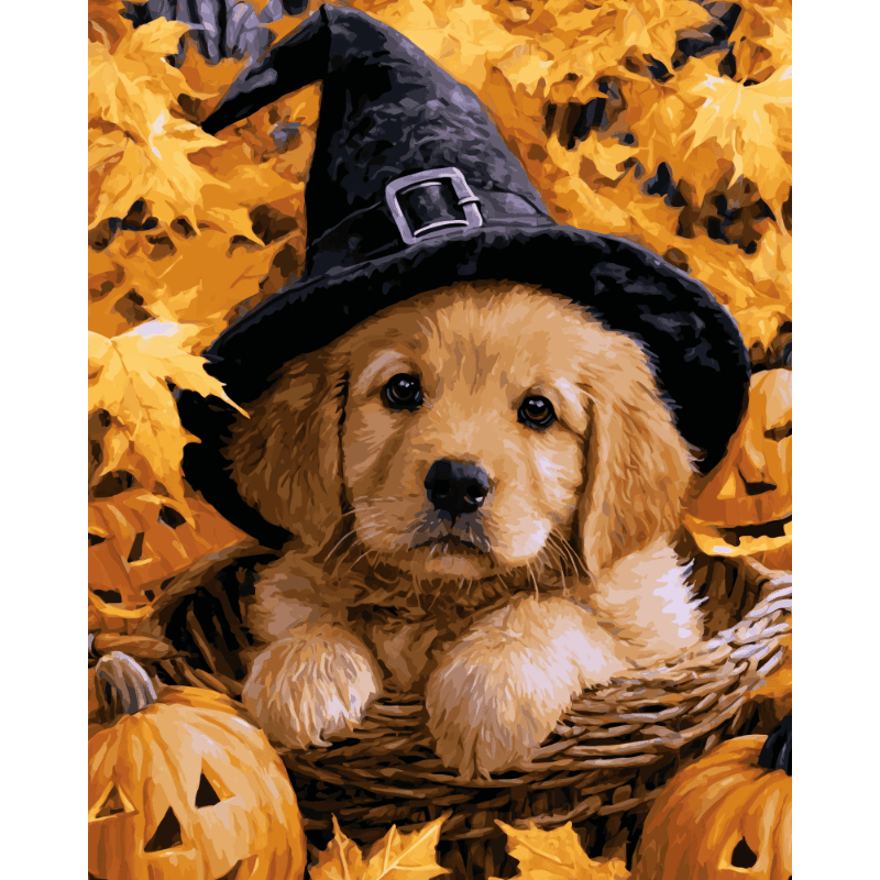Klein spreukpuppy - Diamond Painting