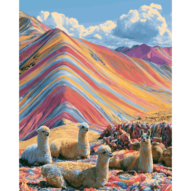 Rainbow Mountain - Peru - Diamond Painting