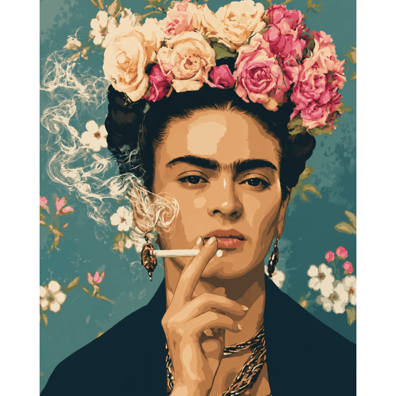 Rokende Frida - Diamond Painting