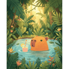 Ontspannende capibara - Diamond Painting