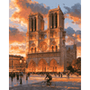 Notre-Dame zonsondergang - Diamond Painting
