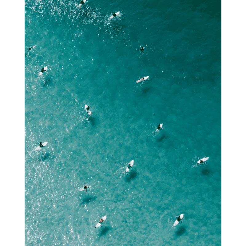 Surfers van bovenaf - Diamond Painting