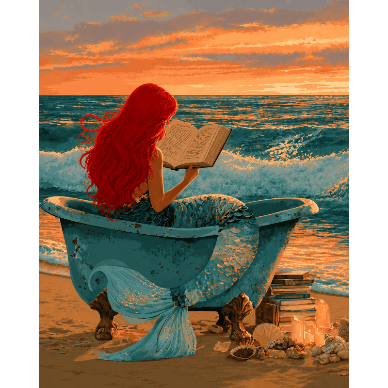 Mermaid’s Sunset Story - Diamond Painting