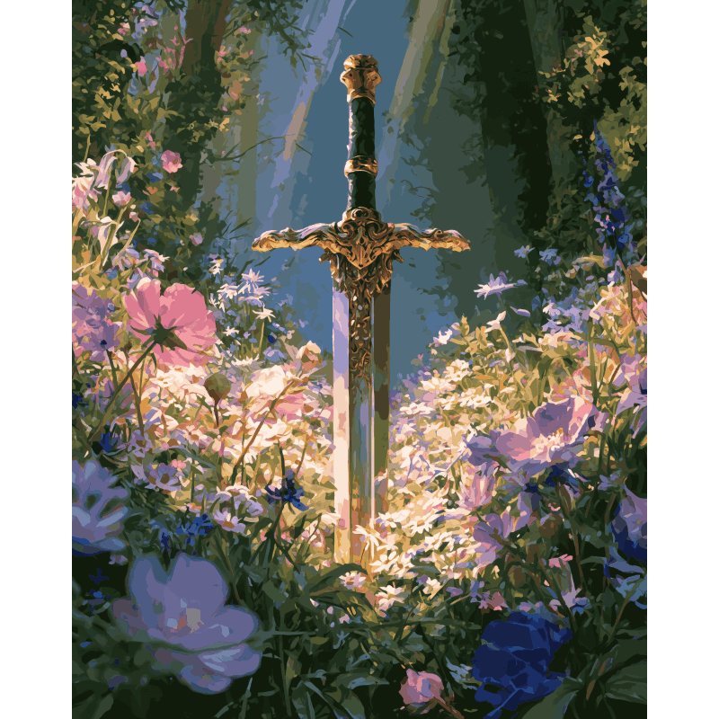 Bloeiend Excalibur - Diamond Painting