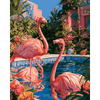 Flamingo oase - Diamond Painting