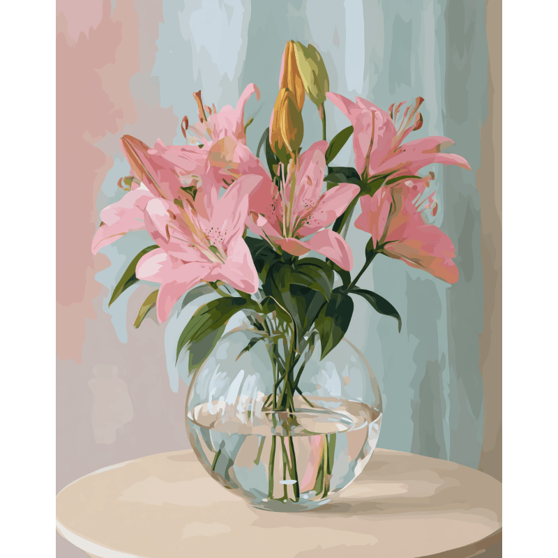 Zachte lelies - Diamond Painting
