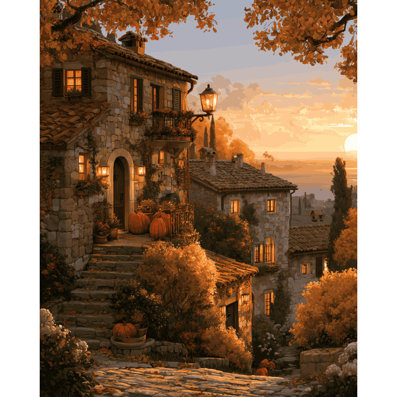 Toscaanse herfstgloed - Diamond Painting