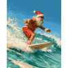 Surfende Kerstman - Diamond Painting
