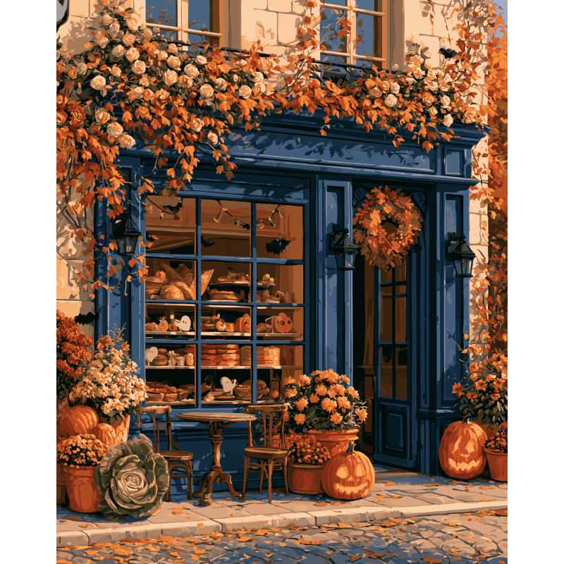 Herfst bij de bakkerij - Diamond Painting