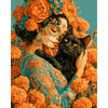 Goudsbloem geest - Diamond Painting