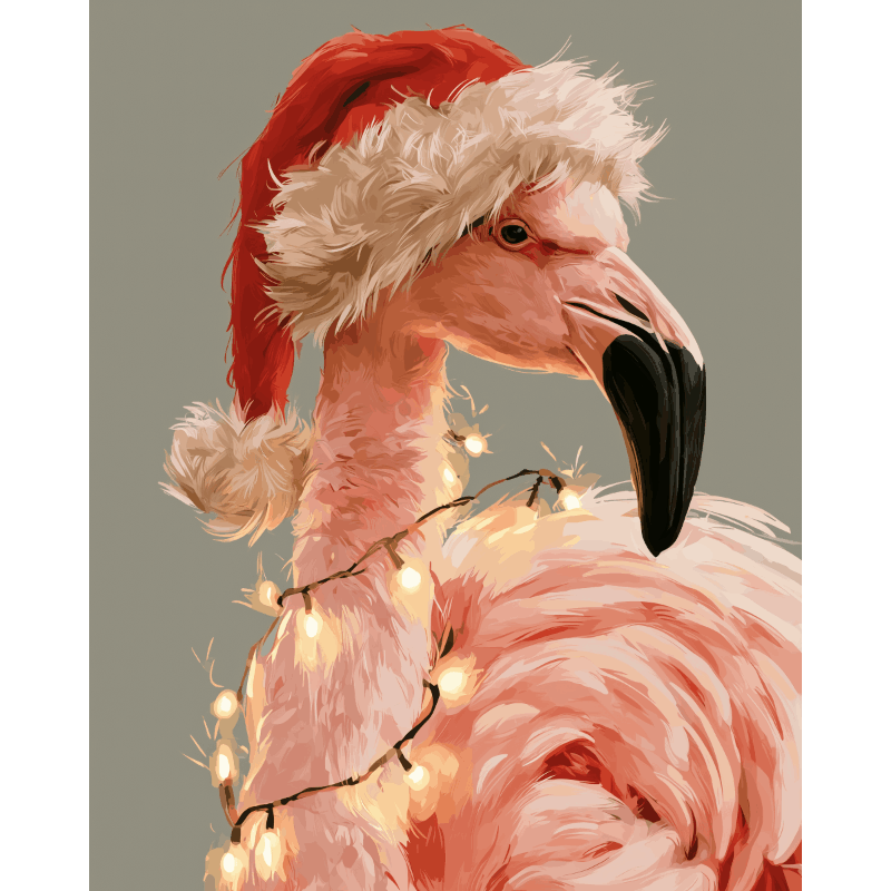 Roze kerstgeest - Diamond Painting
