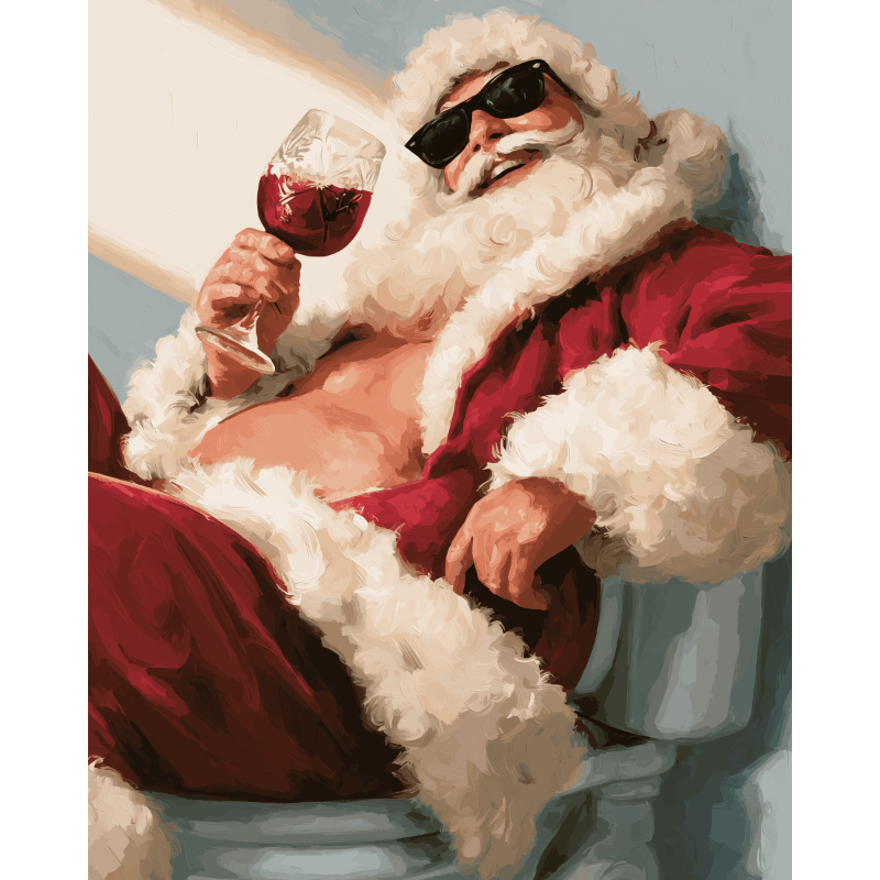 Kerstman vrij - Diamond Painting