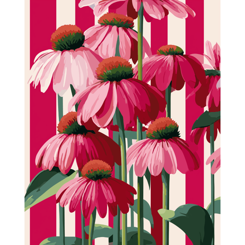 Verticale bloei - Diamond Painting