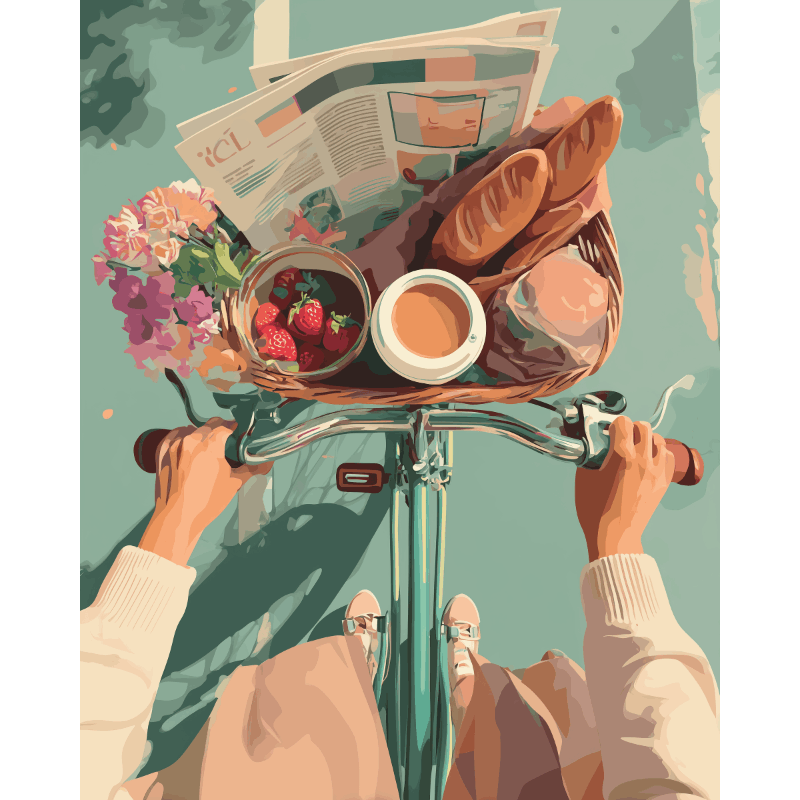 Vroege rit - Diamond Painting