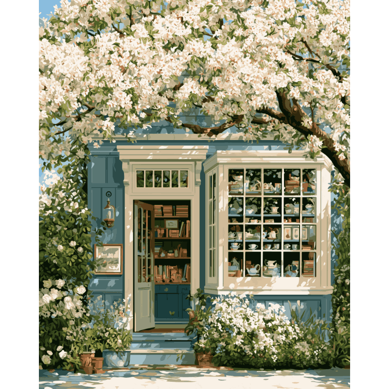 Bloeiende serre - Diamond Painting