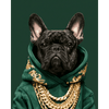 Knappe Franse buldog - Diamond Painting