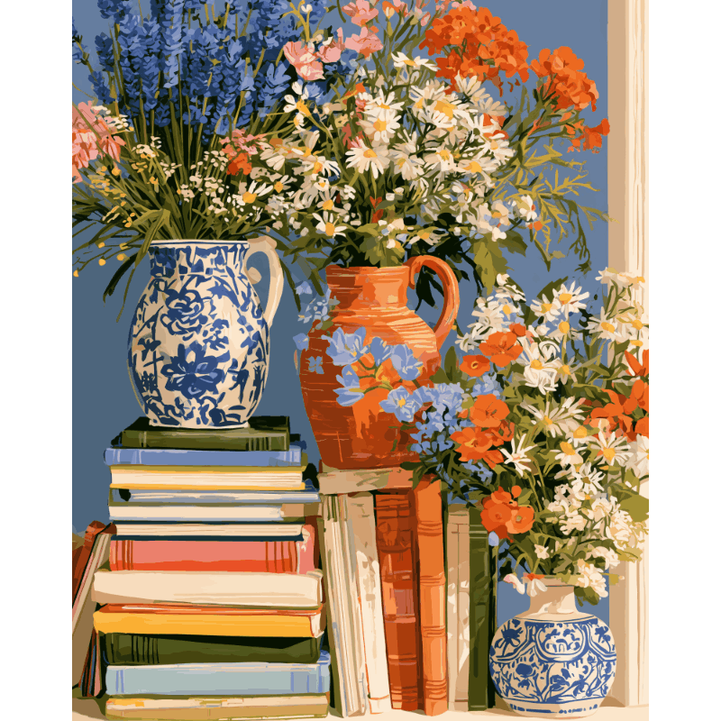 Bloemenbibliotheek - Diamond Painting